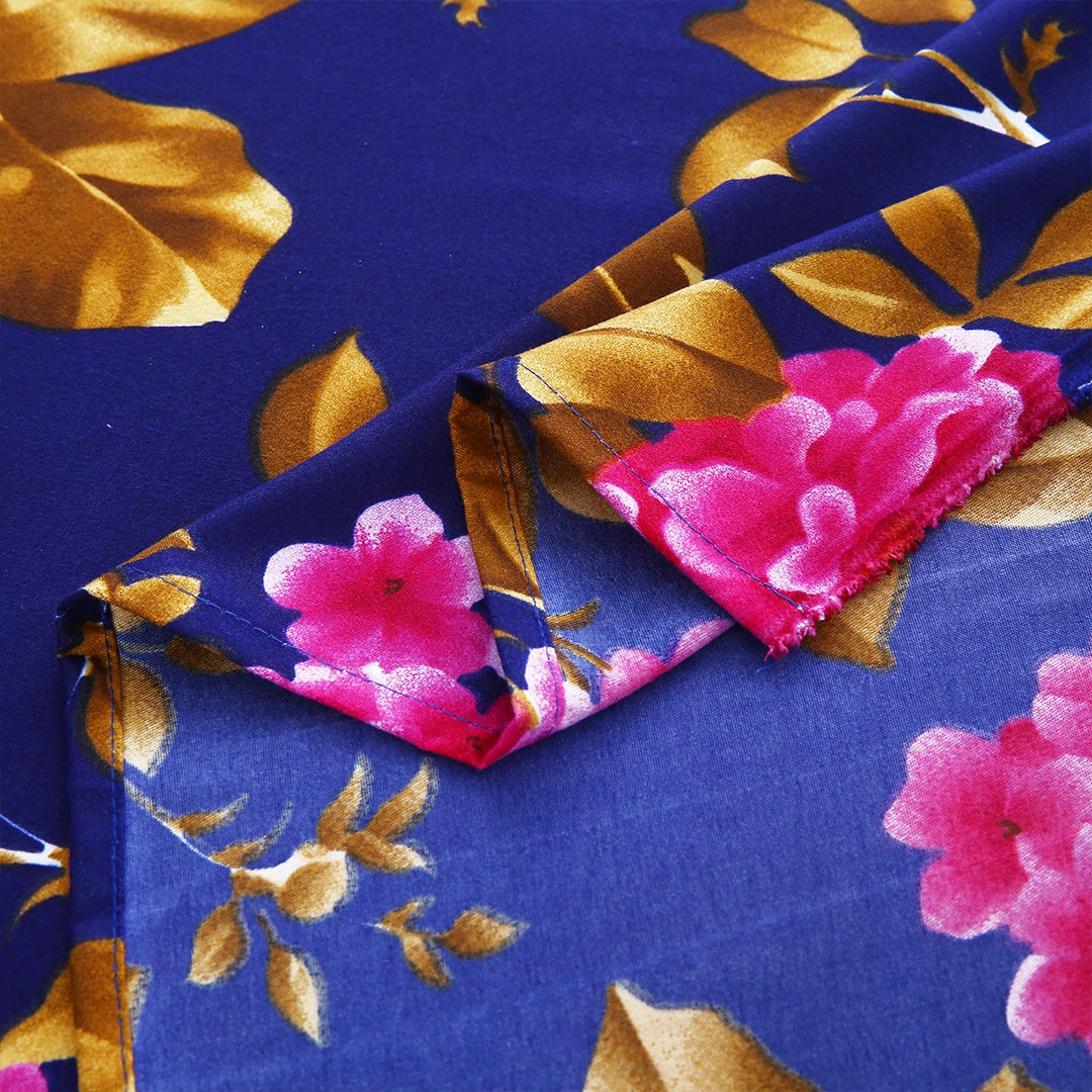 3/6 Piece - Blue & Pink Floral Set - 3244