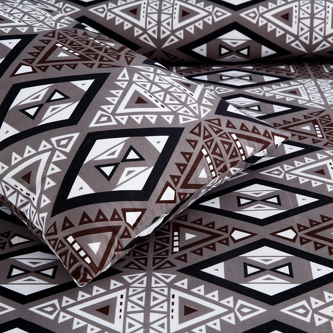 3/6 Piece - Brown & Grey Tribal Set - 3245