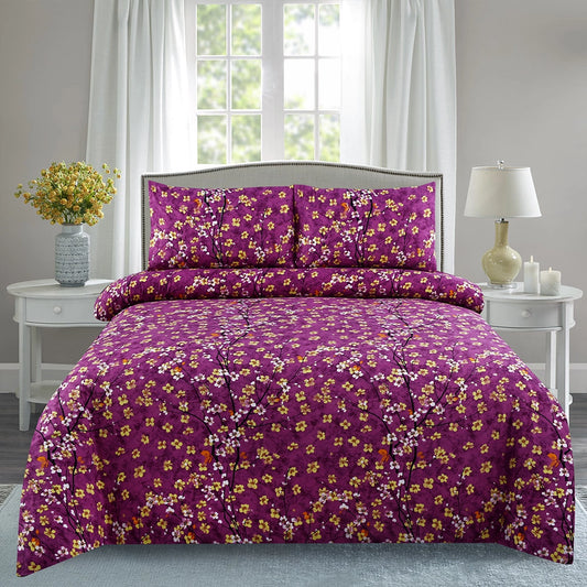 3/6 Piece - Purple Floral Bunch Set - 3248