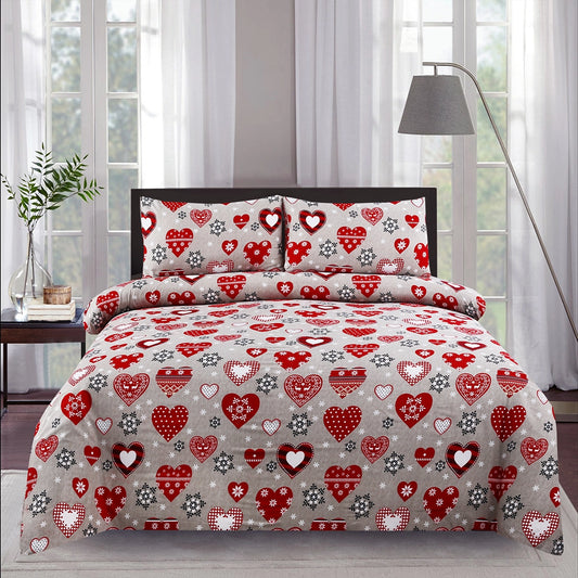3/6 Piece - Grey & Red Love Set - 3249