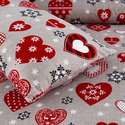 3/6 Piece - Grey & Red Love Set - 3249