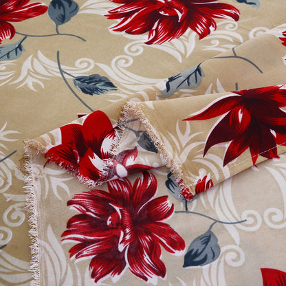 3/6 Piece - Tan & Red Floral Set - 3250