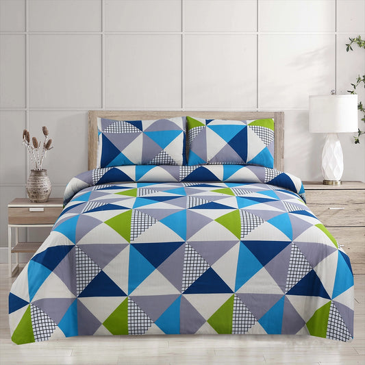 6 Piece - Modern Geometric Printed Duvet Cover Set