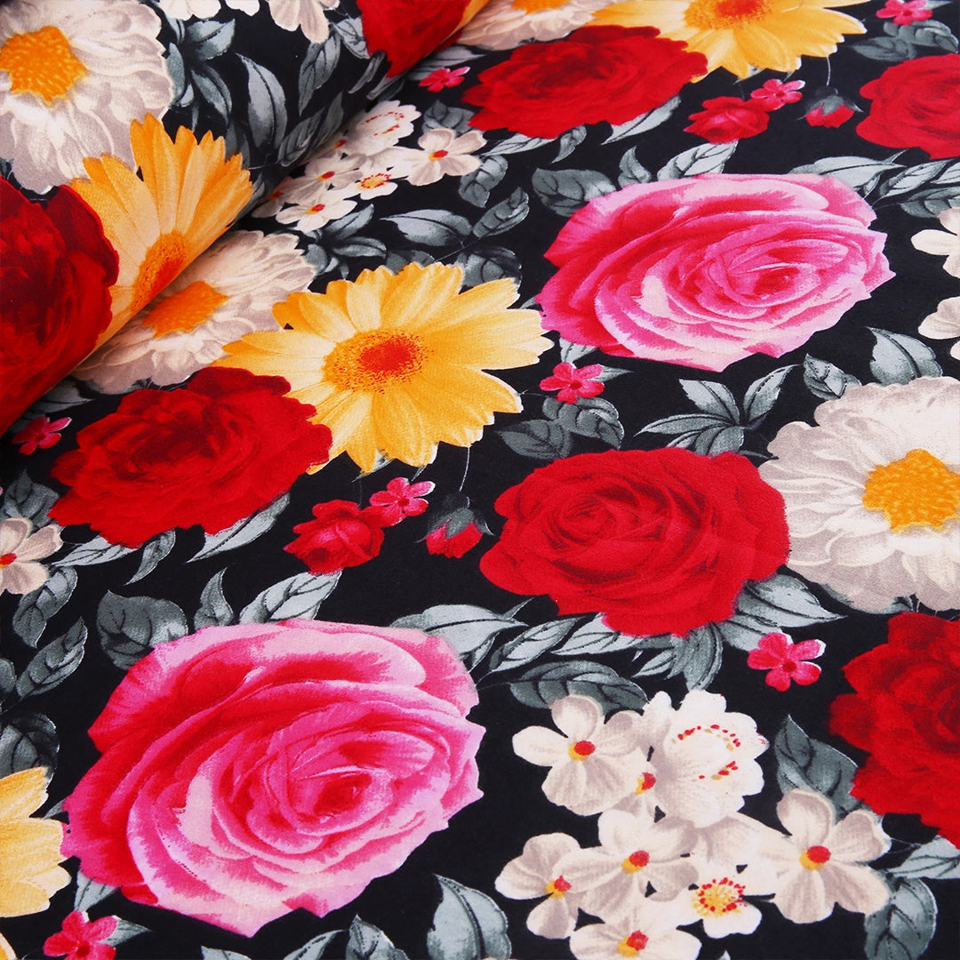 3/6 Piece - Multi Color Floral Bunch Set - 3261