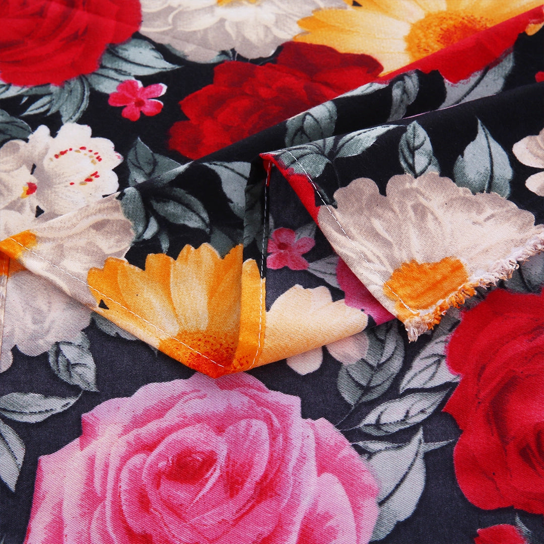 3/6 Piece - Multi Color Floral Bunch Set - 3261