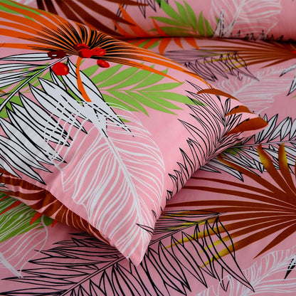 3/6 Piece - Pink Tropical Palm Leaf Set - 3270