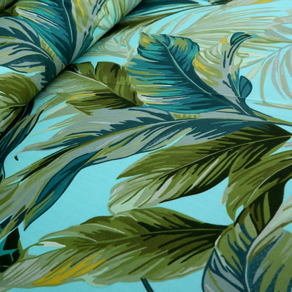 3/6 Piece - Teal and Green Tropical Leaf Set - 3277