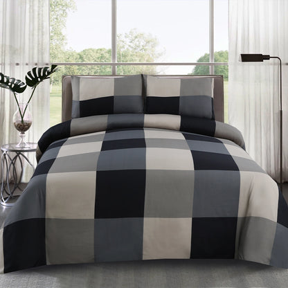 3/6 Piece - Black and White Gingham Set - 3281