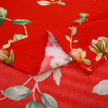 3/6 Piece - Red Floral Print Set - 3285