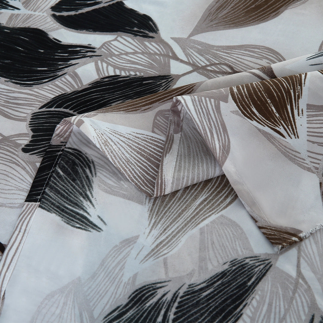 3/6 Piece - Sepia and Charcoal Leafy Set - 3290