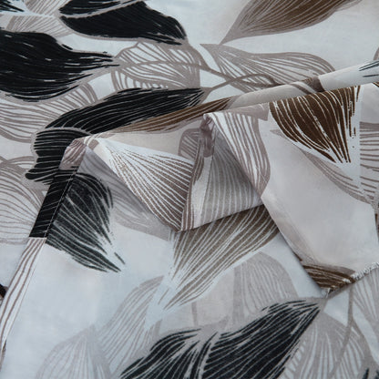 3/6 Piece - Sepia and Charcoal Leafy Set - 3290