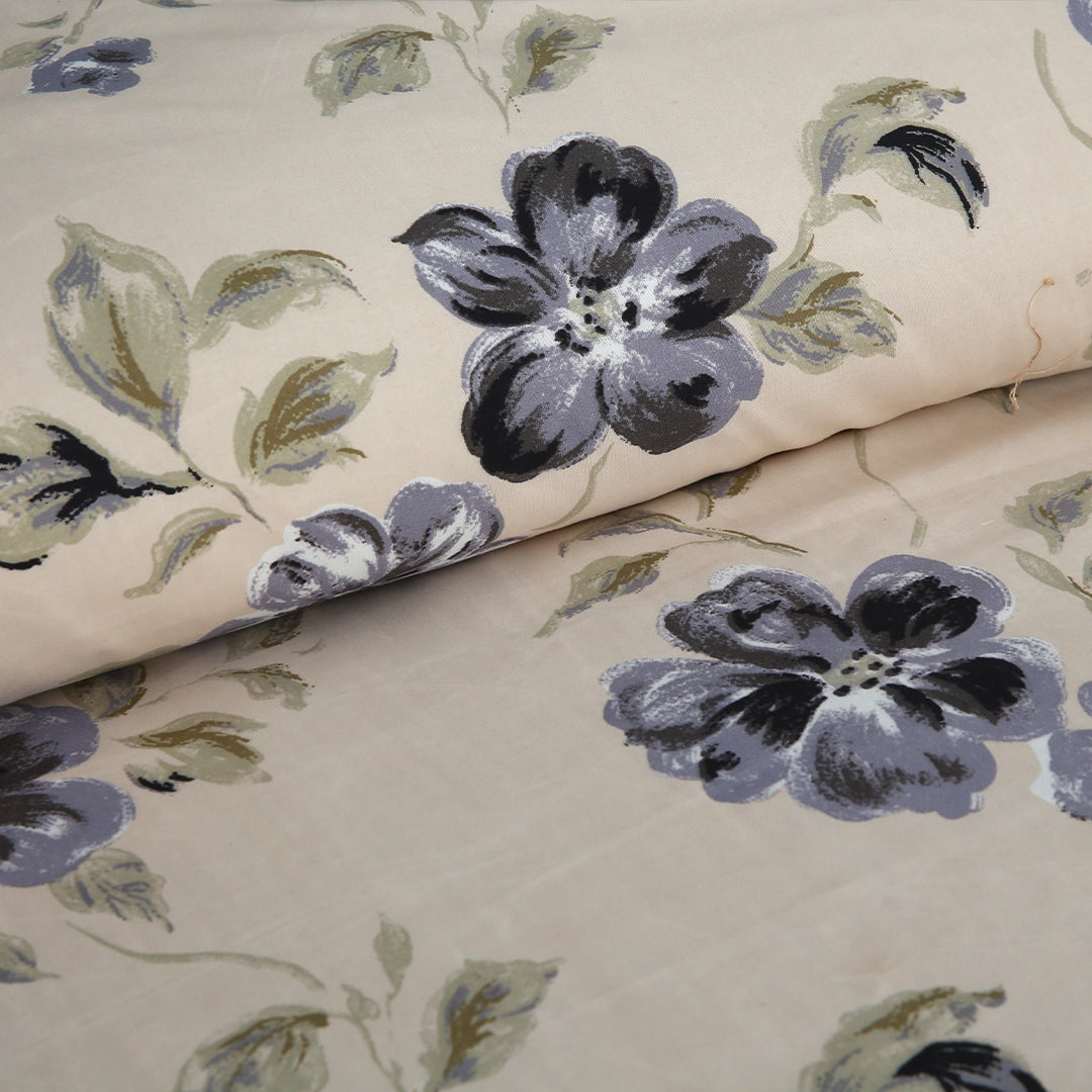 3/6 Piece - Soft Beige and Navy Flower Set - 3297
