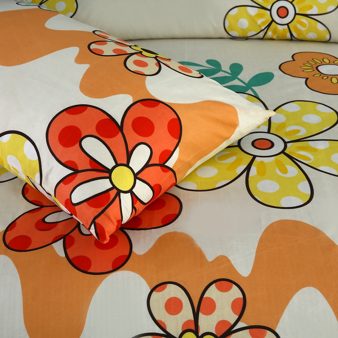 3/6 Piece - Retro Polka Dot Flower Set - 3298