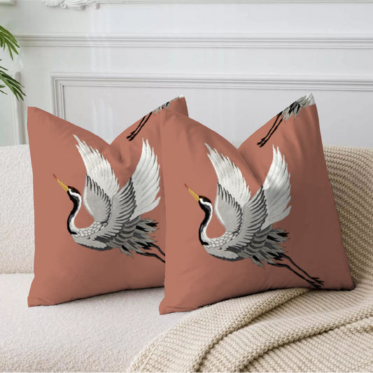 Clay Crane Printed Cushion Cover