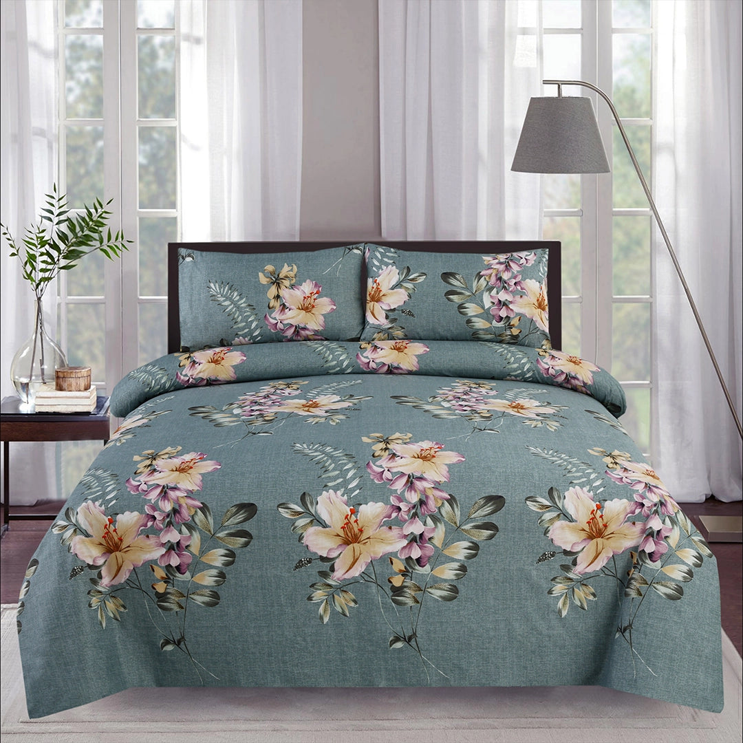 3/6 Piece - Teal and Blush Flower Set - 3301