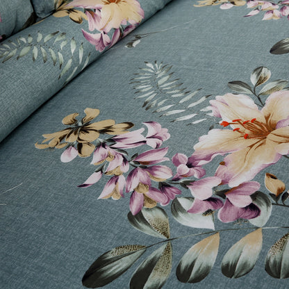 3/6 Piece - Teal and Blush Flower Set - 3301