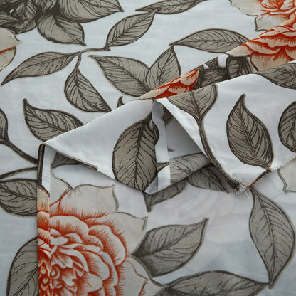 3/6 Piece - Rust and Grey Botanical Rose Set - 3303