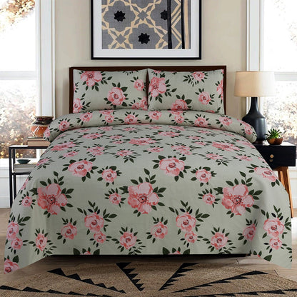 3/6 Piece - Muted Sage Floral Set - 3304