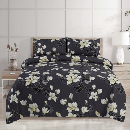 3/6 Piece - Charcoal Magnolia Floral Set - 3310