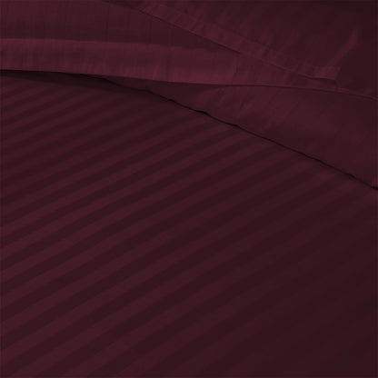 3/6 Piece - Maroon Satin Stripe Set - 3311