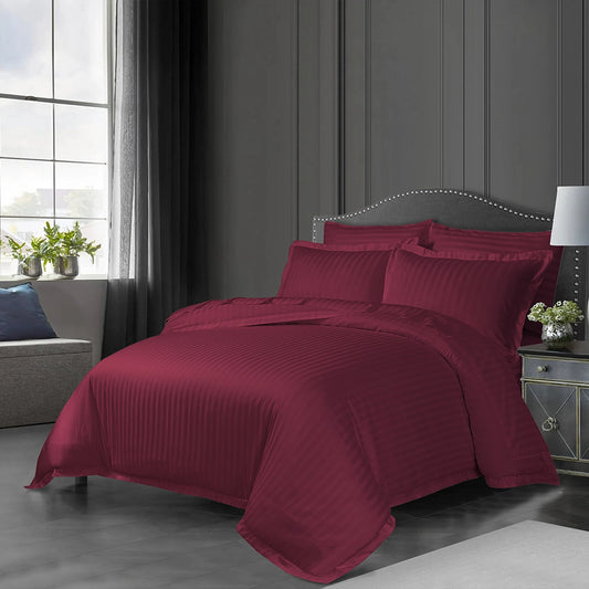3/6 Piece - Burgundy Stripe Set - 3312