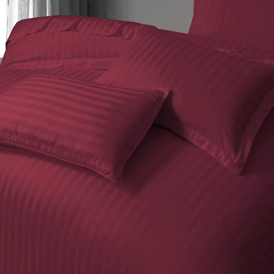 3/6 Piece - Burgundy Stripe Set - 3312