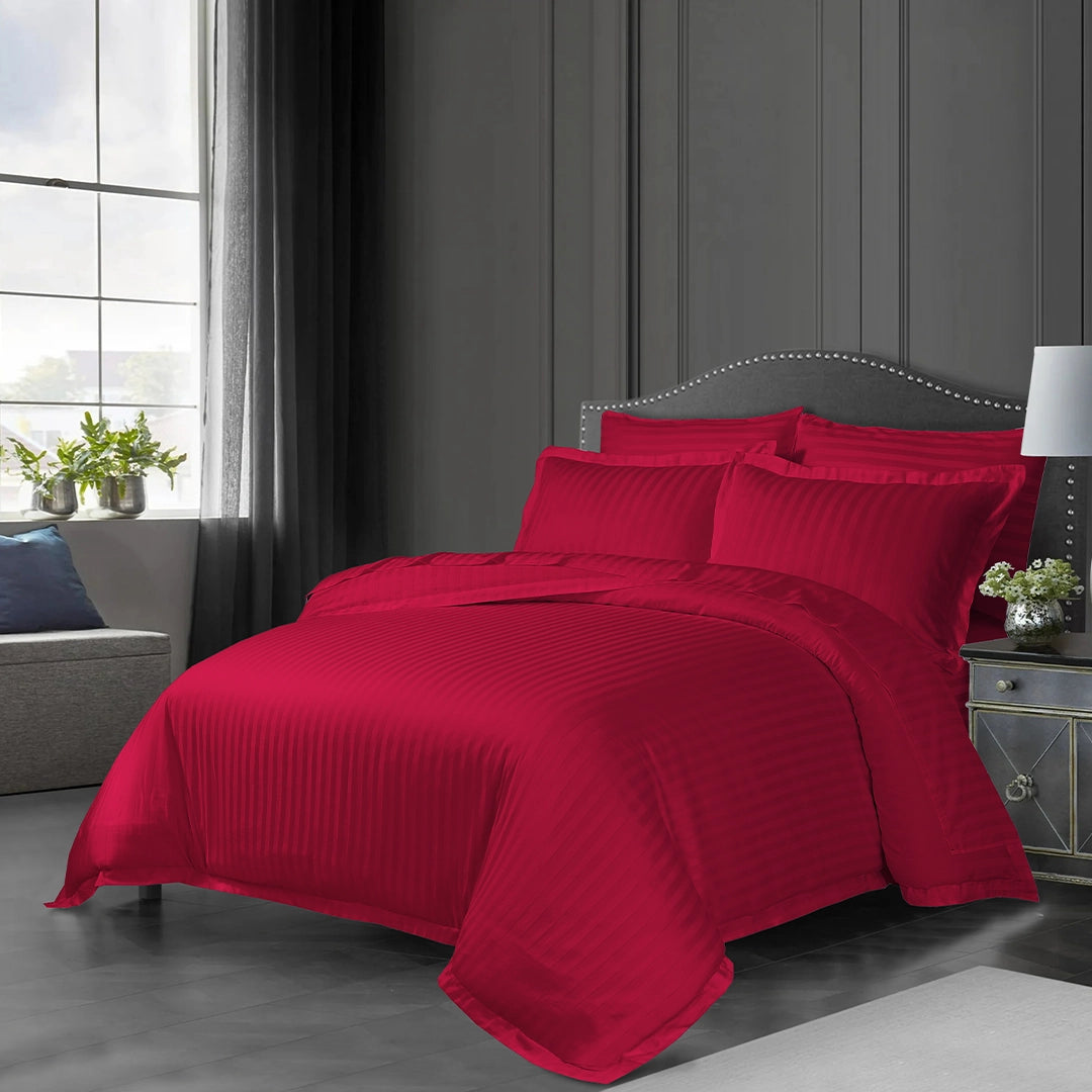 3/6 Piece - Deep Red Stripe Set - 3313