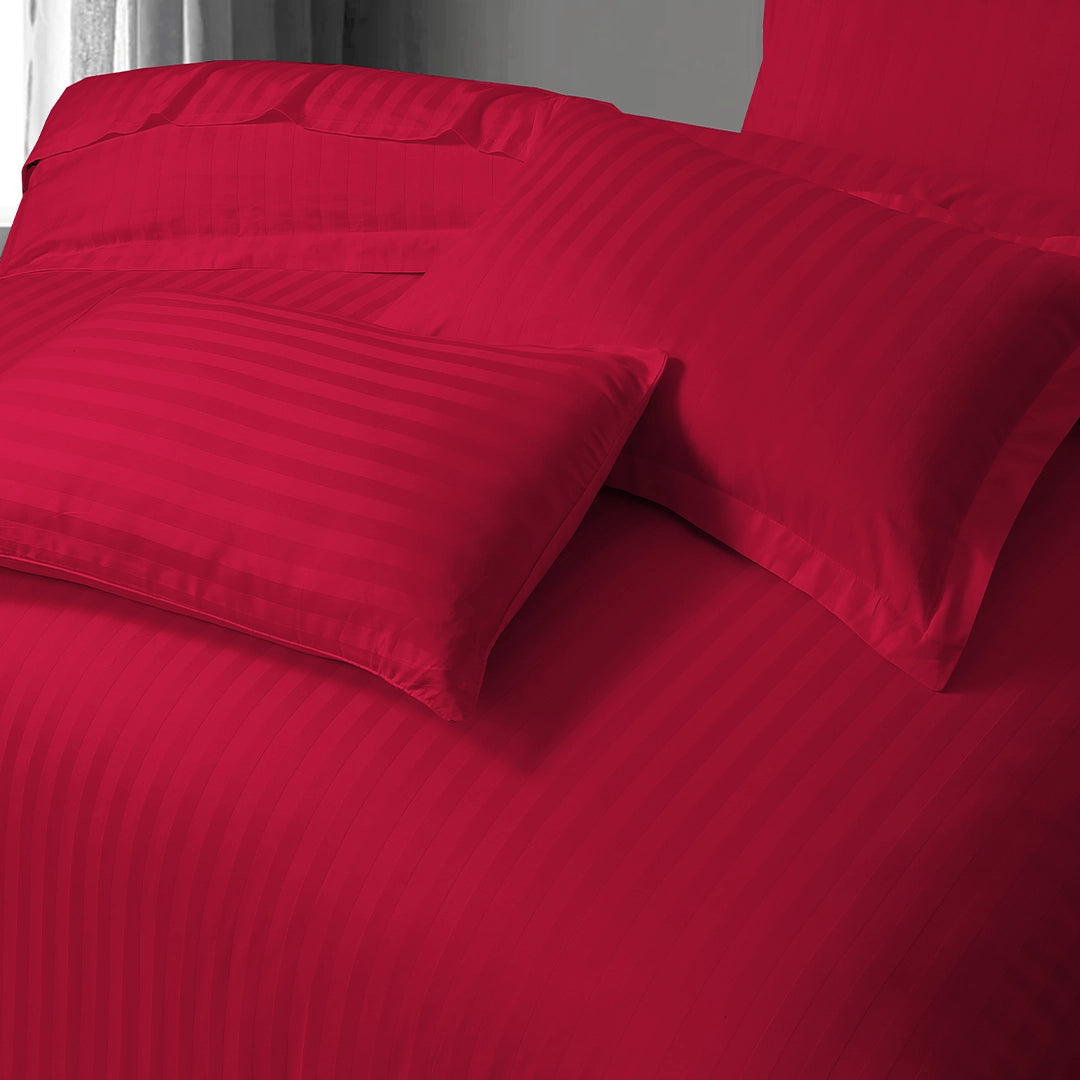 3/6 Piece - Deep Red Stripe Set - 3313