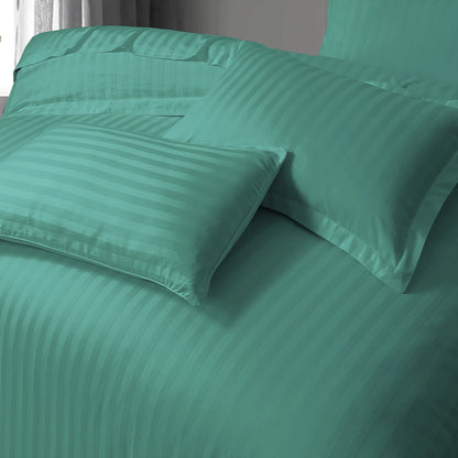 3/6 Piece - Deep Teal Satin Stripe Set - 3316