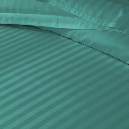 3/6 Piece - Deep Teal Satin Stripe Set - 3316