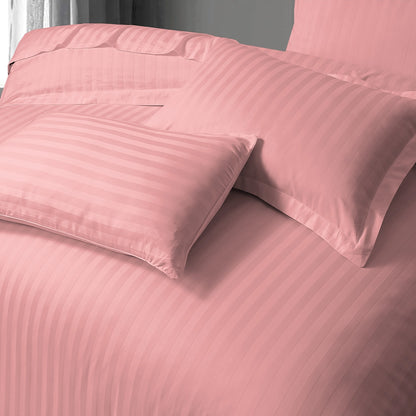 3/6 Piece - Dusty Rose Pink Satin Stripe Set - 3318