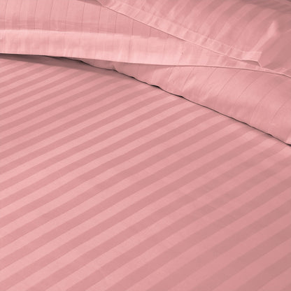 3/6 Piece - Dusty Rose Pink Satin Stripe Set - 3318