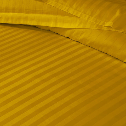 3/6 Piece - Vibrant Mustard Yellow Satin Stripe Set - 3321