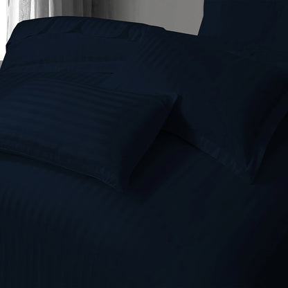 3/6 Piece - Deep Midnight Blue Striped Set - 3322
