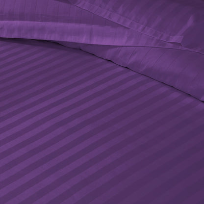 3/6 Piece - Vibrant Royal Purple Satin Stripe Set - 3323