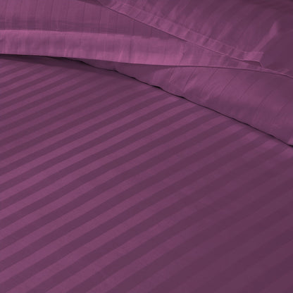 3/6 Piece - Burgundy Satin Stripe Set - 3326