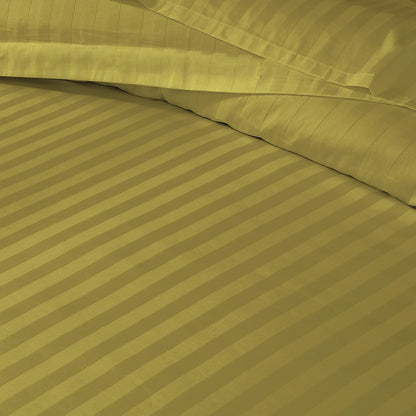 3/6 Piece - Mustard Green Satin Stripe Set - 3334