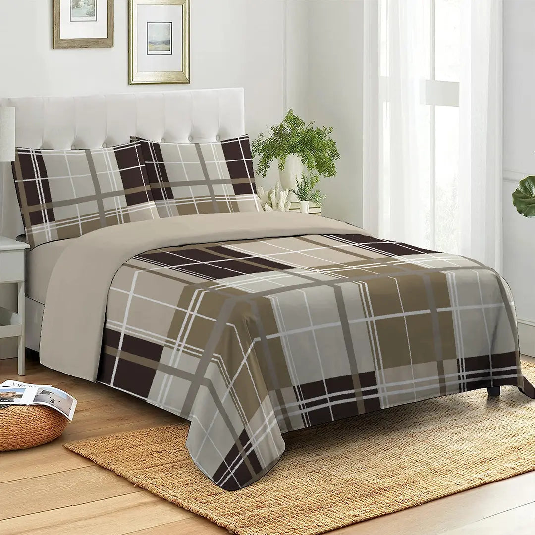 Dust Strome Square Printed Bed Sheet