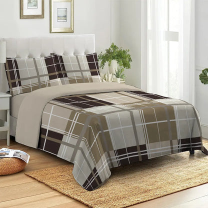 Dust Strome Square Printed Bed Sheet