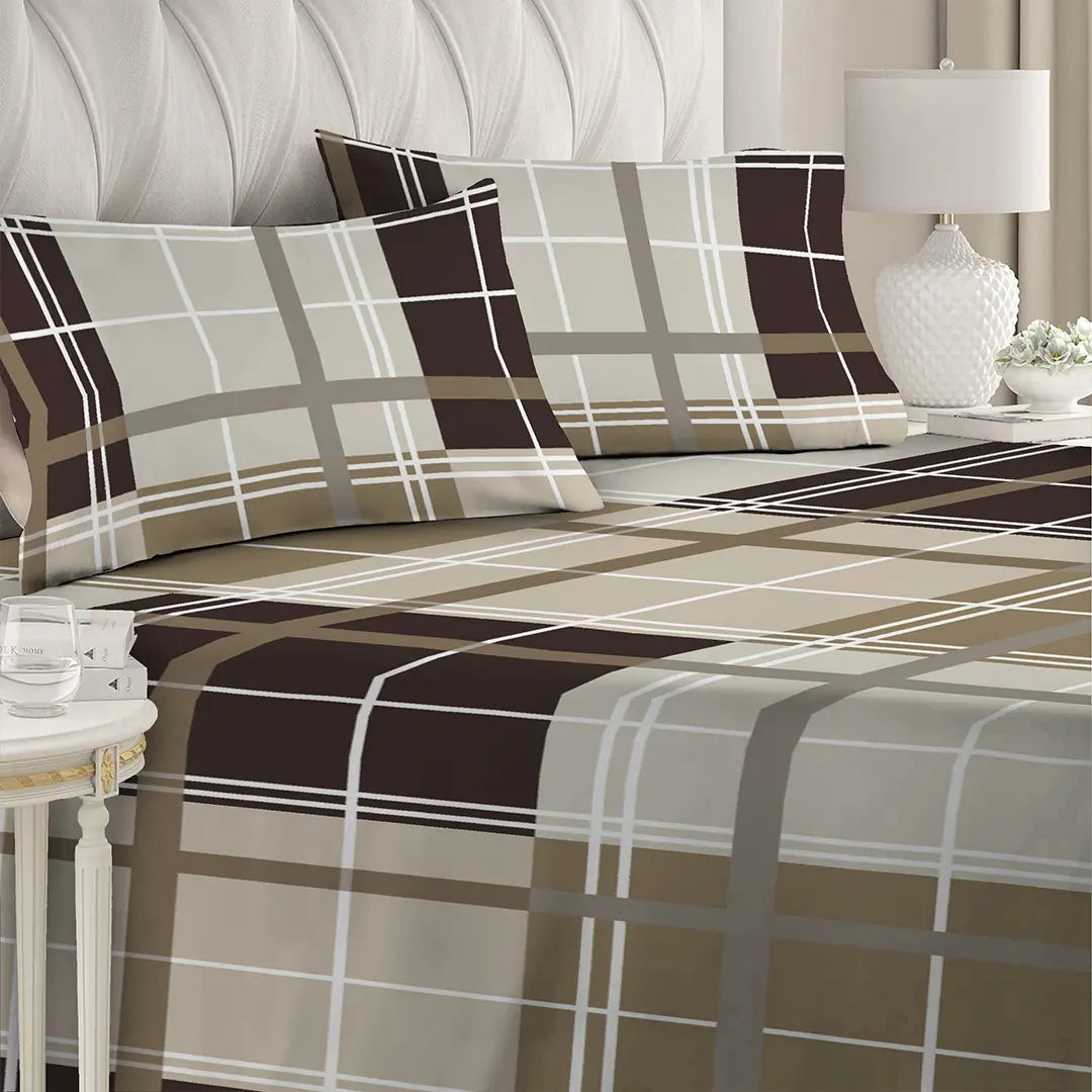 Dust Strome Square Printed Bed Sheet