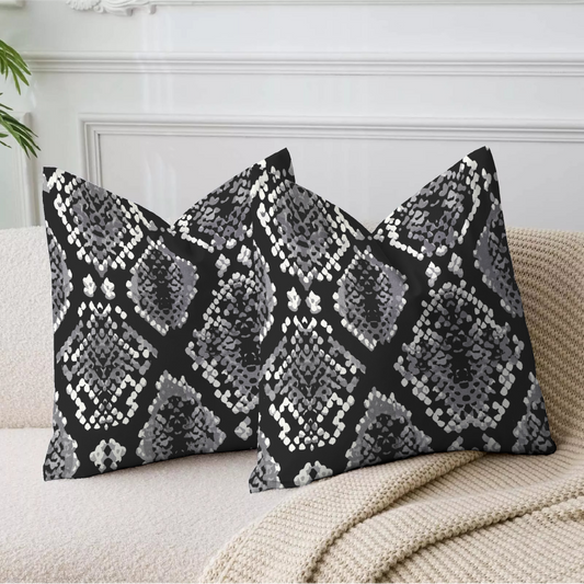 Snake Printed Cushion Cover