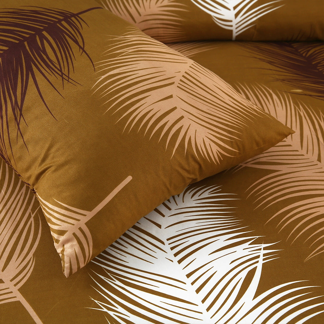 3/6 Piece - Brown & Beige Feather Set - 3371