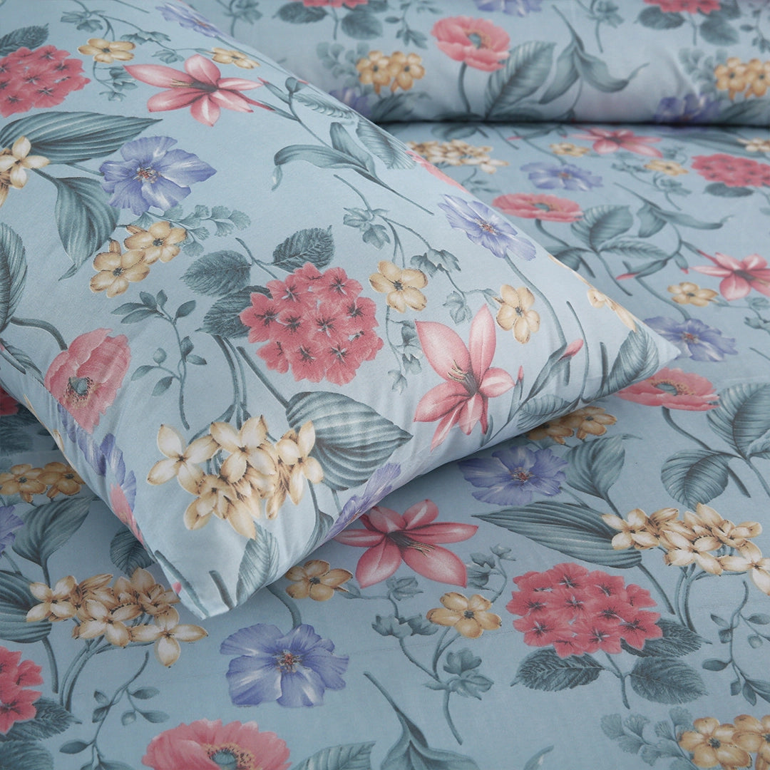 3/6 Piece - Blue Multi Floral Set - 3373