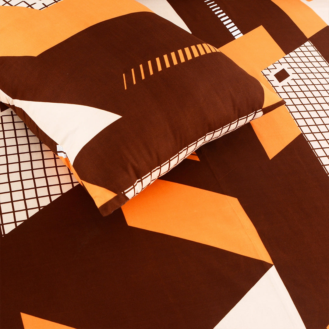 3/6 Piece - Brown & Orange 3D Block  Set - 3396