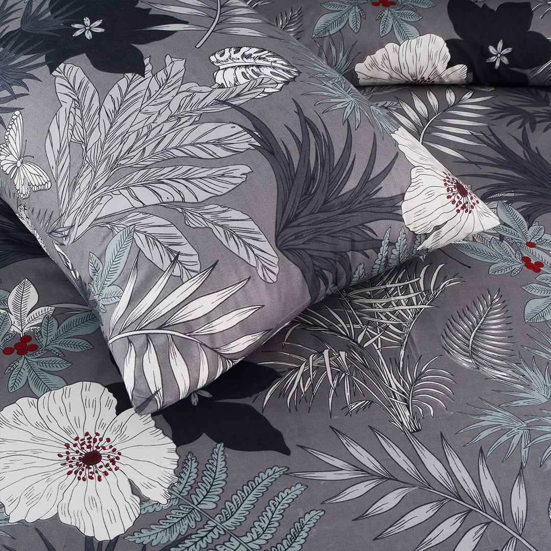 3/6 Piece - Grey Garden Tropical Print Set - 3390