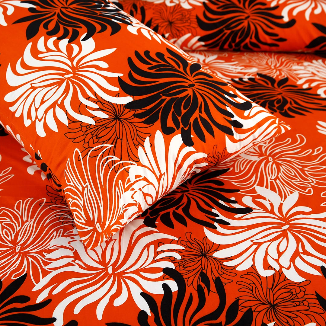 3/6 Piece - Orange & Black Bloom Set - 3377