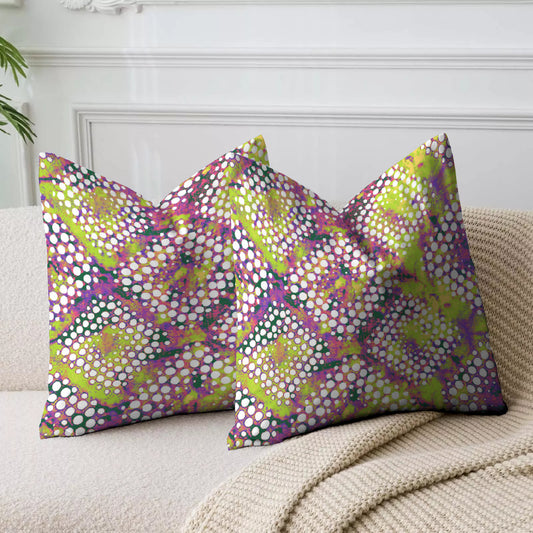 Tie and Die Mauve Printed Cushion Cover