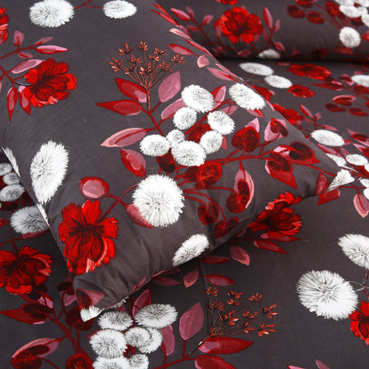 3/6 Piece - Dark Grey Floral Bunch Set - 3379