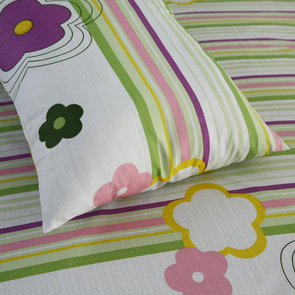3/6 Piece - Zesty Lime Bloom & Pastel Stripe  Set - 3364