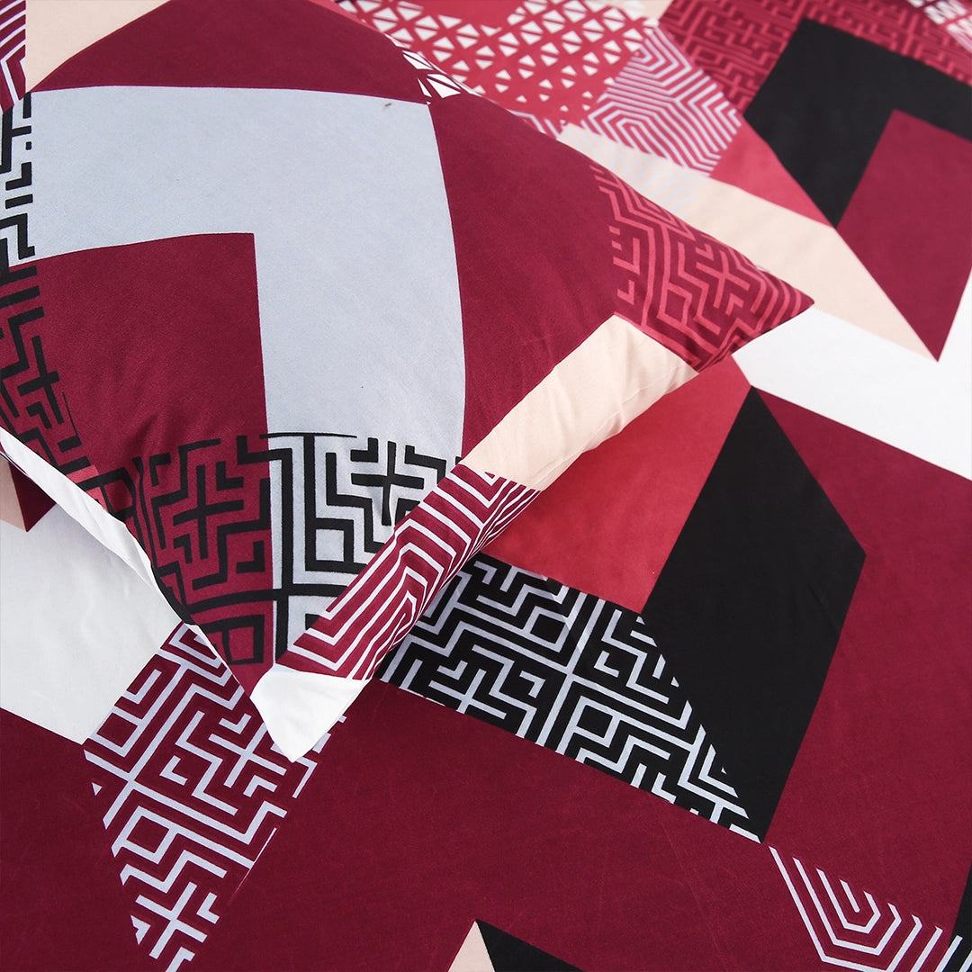 3/6 Piece - Red & Maroon Zig-Zag Set - 3383